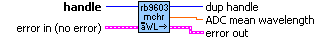 RB9603 MONOCHROMATOR Get ADC Mean Wavelength